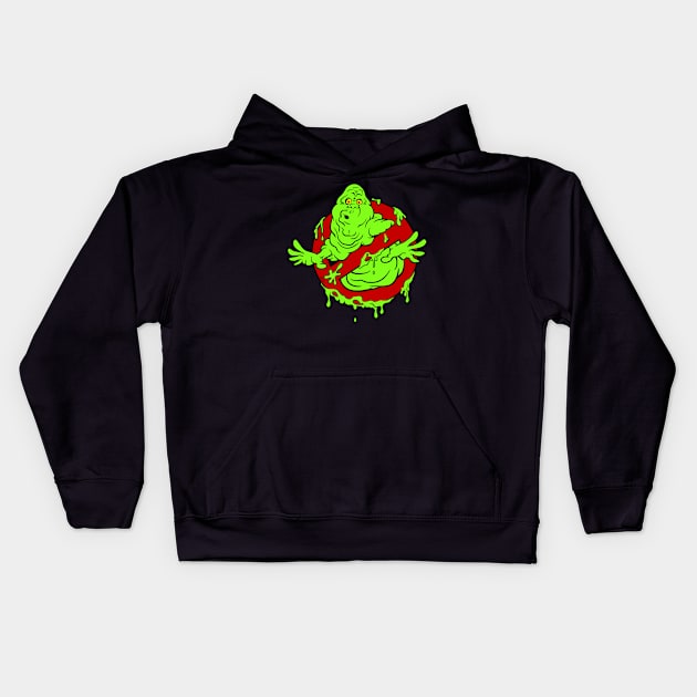 Slimer ghost 2D Kids Hoodie by KKTEE